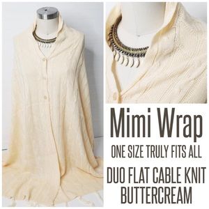 Lularoe Mimi Knit poncho  Cream BNWT